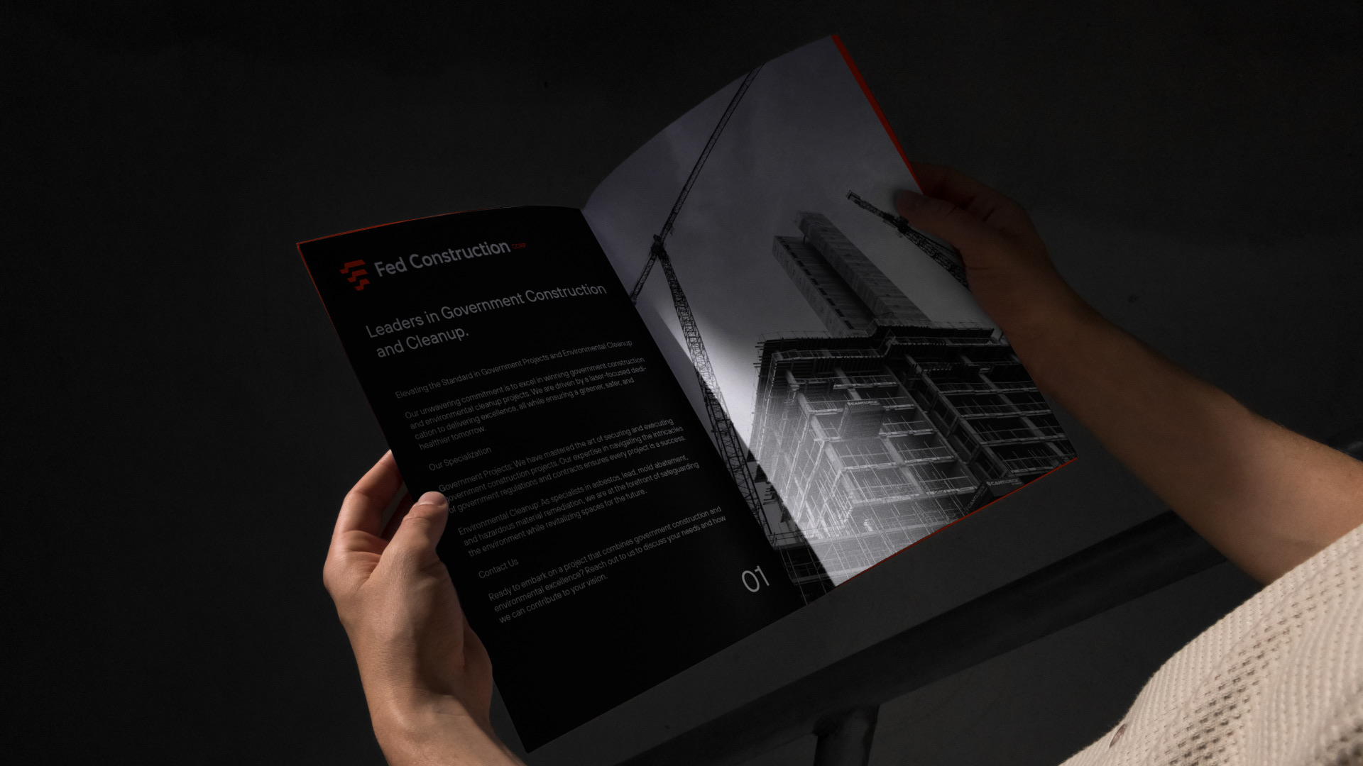 FED Construction Corp identity artwork